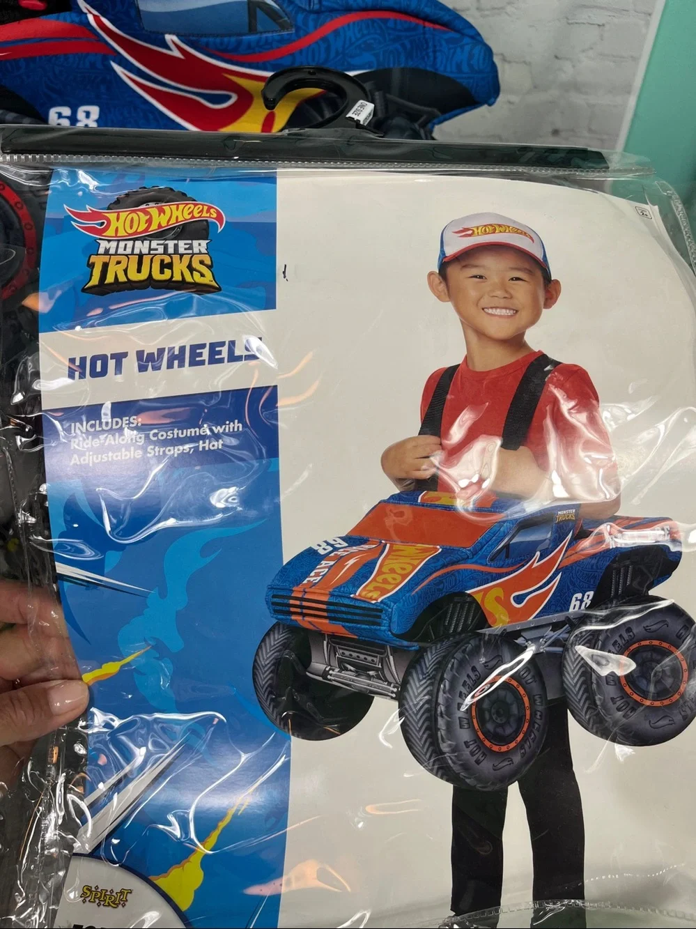 Hot Wheels Ride Along Monster Truck Costume ages 3-5 Toddler OSFM